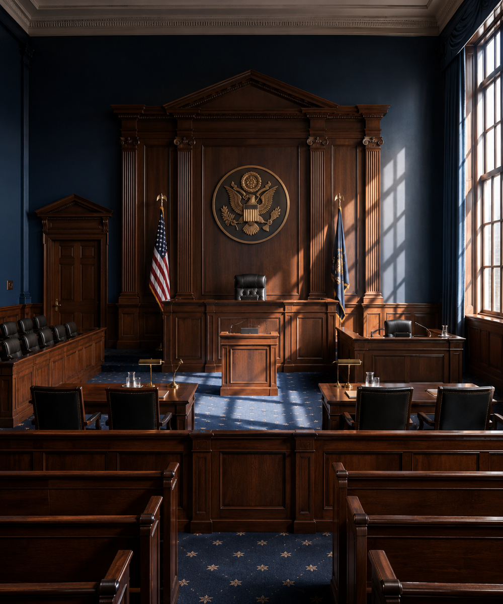 Federal courthouse and government architecture tied to public corruption defense
